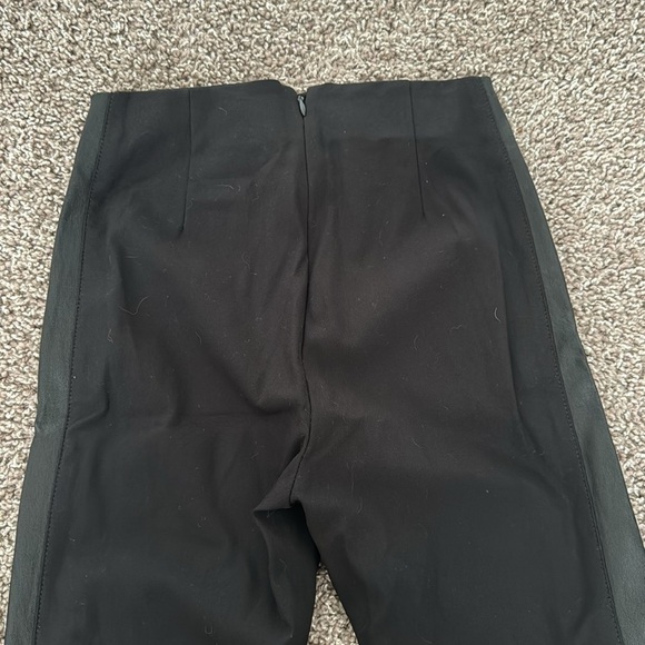 Rag & Bone Dani Pants Lamb Leather Side Stripe Black Stretch Hi-Rise  Sz 0 - Picture 3 of 5